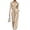 Khaki, variant on 2-Piece Women's Tracksuit, Fall Cropped 1/2 Zip Collared Long Sleeve Top & Wide Leg Pants Striped Hem Athletic Set, XS-3XL
