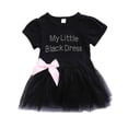 thumbnail image 4 of Argulvti Baby Girls Infant Toddler Bowknot Black Dress Tutu Tulle Princess Party Dresses, 4 of 5