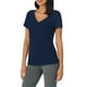thumbnail image 2 of Top de pijama Nautica para mujer, cuello en V, manga corta, algodón, 2 of 6