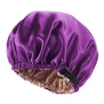 thumbnail image 2 of Gorro de Sueño Sunnimix para mujer de seda elástica púrpura, 2 of 8
