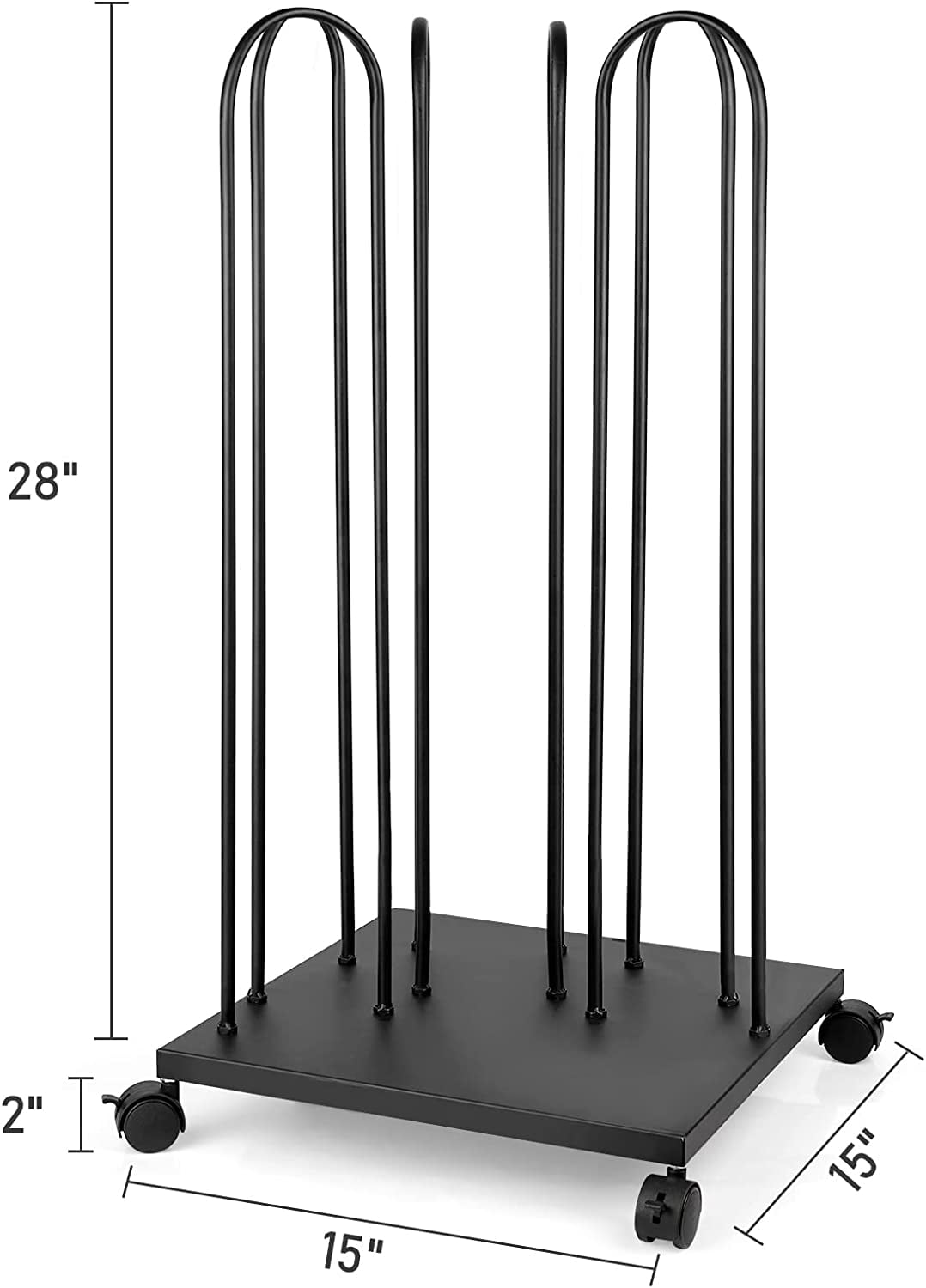 Metal Hanger Stacker 2 in 1 Hanger Organizer Stacker Hanger Holder with Swivel Caster Wheels for