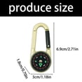 thumbnail image 6 of Outdoor Small Compasses Carabiner Double Side Compasses Thermometers Quick Release Mountaineering Hiking Backpack Buckles, 6 of 7