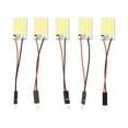thumbnail image 3 of 5pcs White 18LED COB Panels for T10 Festoon Car Interior Dome Light, 3 of 7