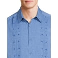 thumbnail image 3 of Cafe Luna Men's Short Sleeve Panel Woven Shirt, 3 of 6