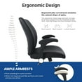 thumbnail image 6 of CHAIRMAN® Ergonomic Mid-Back Faux Leather Adjustable Drafting Chair with Flip-up Arms and Foot Ring, Standing-Desk Matched Tall Swivel Computer Office Stool, Black, 6 of 11