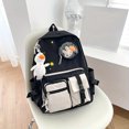 thumbnail image 4 of Colgante De Pato Mochila Preppy De Gran Capacidad Con Múltiples Bolsillos, Mochila Escolar De Nylon Duradera Y Ligera, Bolsa De Viaje Kawaii Para El Trabajo Diario, 4 of 4