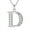 Style#D, variant on Dress Choice Monogram Necklace A-Z 26 Letters Pendants Alloy Capital Initial Necklaces for Unisex
