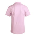 thumbnail image 3 of COOFANDY Men's Cotton Linen Henley Shirt Short Sleeve Hippie Casual Beach T-Shirts with Pocket Pink L, 3 of 4