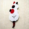 thumbnail image 3 of 3D Tail Wagging Cat Dog Wall Clock Silence Clock Bedroom Home Decoration Spotted Cat, 3 of 8