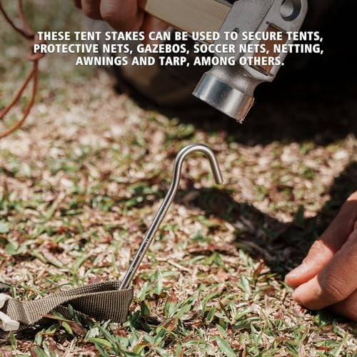 iBasingo Titanium Alloy Pegs Camping Tent Pegs Portable Elbow Grass Nail Tent Hardware