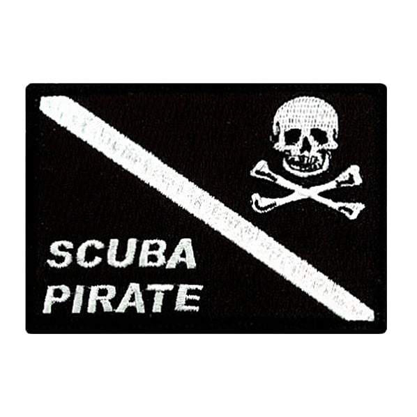 King Pirate Skull Patch Jolly Roger Iron On Embroidered Crossbones Applique 3/"
