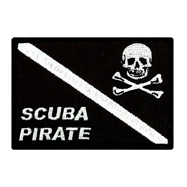 Scuba Pirate Embroidered Iron On Jolly Roger Flag Patch Walmart Com Walmart Com
