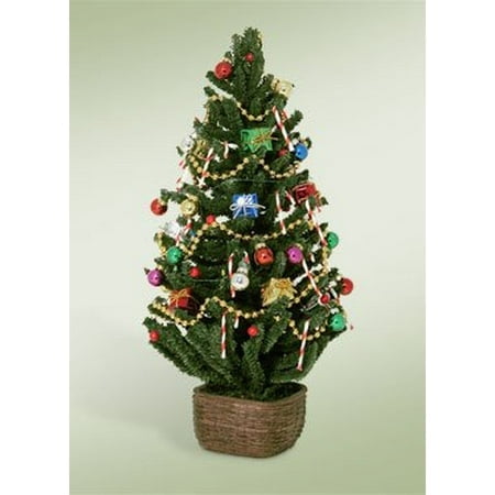 Byers Choice Carolers Decorated Tree with Lights