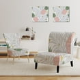 thumbnail image 3 of Designart "Pineappple On Tropical Leaves" Upholstered Mid-Century Accent Chair - Arm Chair, 3 of 5