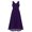 Purple, variant on YONGHS Kids Girls Long Chiffon Dress Bridesmaid Wedding Pageant Party Formal Gown 6-12