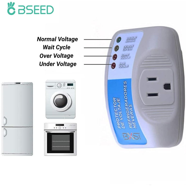 BSEED Voltage Protector, 3 Outlet Plug in Surge Protector for Home Appliance Multi Function Plug with Protection Wall Mount Powe