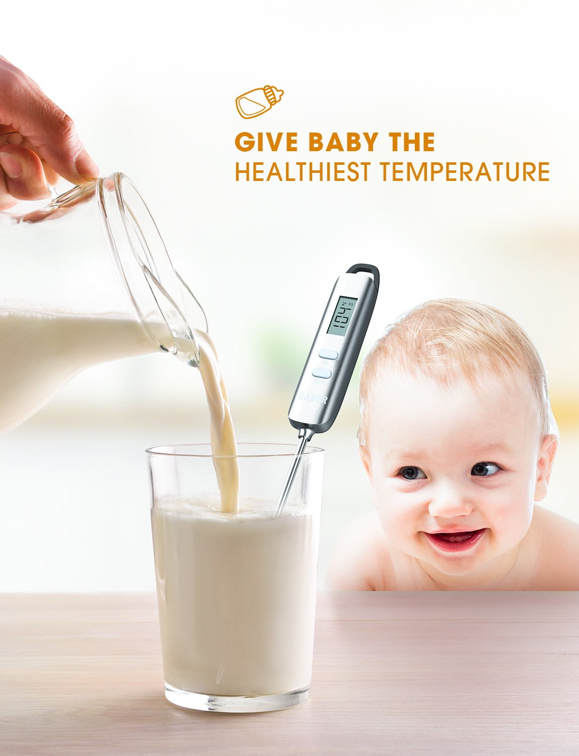 Buy Habor 022 Meat Thermometer, Instant Read Digital Cooking