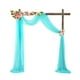 thumbnail image 1 of Cortina de Poliéster Injueey 2 Piezas Decoración de Boda Tela de Gasa Cielo Azul, 1 of 6