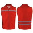 thumbnail image 1 of TOPTIE Gilet de Sécurité Uniforme de Supermarché Bénévole avec Bandes Réfléchissantes-Rouge-2TG, 1 of 7