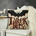 thumbnail image 2 of Halloween Lumbar Pillow Cover Trick or Treat Throw Pillow Case,Bat Black Pillows Decorative Throw Pillows,Stripes Watercolor Outdoor Cushion Cover,Halloween Decor Room, 2 of 5