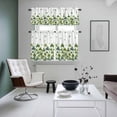 thumbnail image 4 of St. Patrick's Day Kitchen Curtains Sets for Windows 24 Inch Length, Lucky Shamrock Spring Botanical Rod Pocket Window Treatments Tier Curtains and Valances Set for Bedroom/Bathroom, 4 of 8