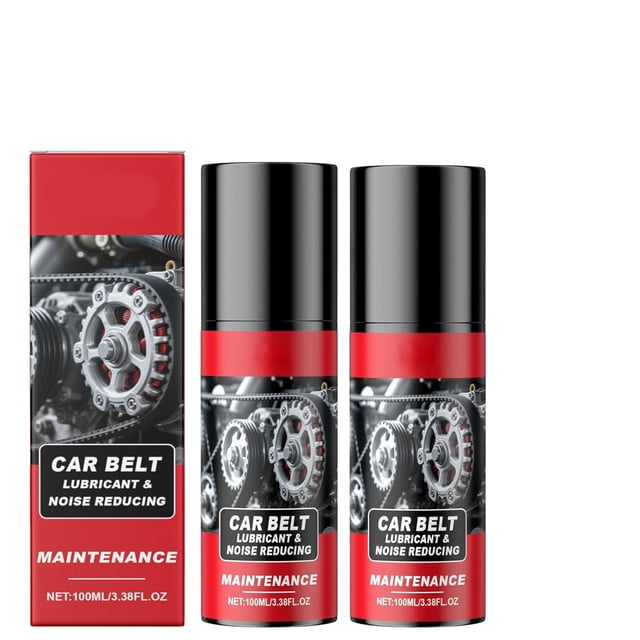Multi Purpose Car Belt Lubricant, Automotive Dressing Spray for Noise Reduction & Anti-Slip, Long Lasting Engine Conditioner, Quick Dry Formula 100ml (Car Belt Lubricant *2)
