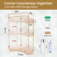 thumbnail image 3 of Organizador de maquillaje Nature's Source de 3 niveles para baño de esquina, color ámbar, 3 of 7