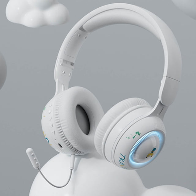 Children Learn To Wear Cute Little Dinosaur Pattern, Colorful Effect, And Emitting Headset With And Mark