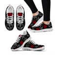 thumbnail image 1 of Zapatillas de deporte ligeras con plataforma y cordones, con estampado de flores y diseño de calavera de azúcar a la moda, zapatillas de tejido de punto transpirables, 1 of 6