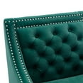 thumbnail image 5 of Accent Chair with Arms, Mid Century Modern Decorative Side Chair , Upholstered Reading Chair with Wood Legs Nailhead Studded Wingback Velvet Fabric Chair, for Living Room Bedroom, Greem, 5 of 7