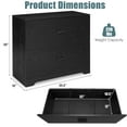 thumbnail image 2 of Costway 2-Drawer Lateral File Cabinet w/Adjustable Bars for Home Office Black, 2 of 9