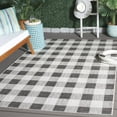 thumbnail image 2 of SAFAVIEH Courtyard Talbot Checkered Indoor/Outdoor Area Rug, Grey/Dark Grey, 4' x 5'7", 2 of 11