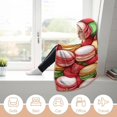 thumbnail image 6 of Colorful Macarons Cake And Various Fruits Hooded Blanket Soft Wearable Blanket Throw Blanket Wrap Cloak Cape for Women Men, 6 of 6