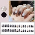 BONINGGG With Cow Pattern 24 Pack Wear Nail Nail Stickers Acrylic