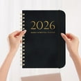 thumbnail image 1 of 2025 Schedule Book A5 Coil Notebook | Leather Strap Planner with Self-Discipline Goal Card | Portable Daily Organizer for Students Professionals | Customizable Printed Diary, 1 of 5