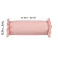 thumbnail image 3 of KITTEHIGM Striped Bolster Pillow with Ruffled Edges Soft Cylindrical Neck Roll Pillow Support for Bed Sofa Home Decor Decorative Cushion for Sleeping and Relaxation, 3 of 6