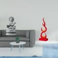 thumbnail image 2 of Figura De Resina Con Llama De Guan Yin, Escultura Moderna De Buda Femenino Con Fuego, Artesanía Abstracta Feng Shui Para Centros De Mesa De Pasillo Interior., 2 of 8