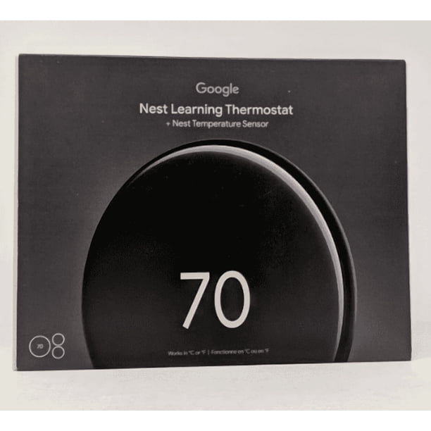 Google Nest Learning Thermostat 4th Gen, 2-Pack Temperature Sensor
