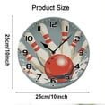 thumbnail image 7 of ZXCXRQFa Desk Clocks Bowling Ball Sport Wooden Silent Non-Ticking 10 Inch Round Clocks Battery Operated Analog for Living Room Kitchen Bedroom Bathroom Office Home School Decor, 7 of 7