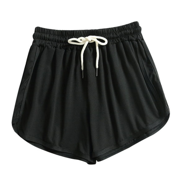 Ketyyh-chn99 Summer Shorts for Women 2024 Summer Womens Summer Cute Shorts Casual Side Pockets High Waist Shorts Black,S