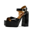 thumbnail image 3 of Zapatilla para Mujer Salamandra oficina Formal Charol negro 25, 3 of 6