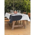 thumbnail image 3 of Outdoor Tablecloth with Umbrella Hole for Patio/Picnic/Party/Camping, Sloths Showering Waterproof Table Cloth Rectangle Table Cover Washable, Modern Abstract Art Funny Animals (54"x 80"), 3 of 8