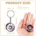 thumbnail image 2 of Uxcell 2Pcs Wheel Rim Tyre Keychain, Car Wheel Hub Auto Parts Key Chains Creative Key Fob Ring Fit Men Women for Cars Trucks Bikes, Assorted Colors, 2 of 7