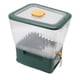 thumbnail image 5 of Contenedor transparente para almacenar arroz de 11 kg, dispensador de arroz con un solo botón, cubo sellado para alimentos secos, para cocina casera, color verde, 5 of 14