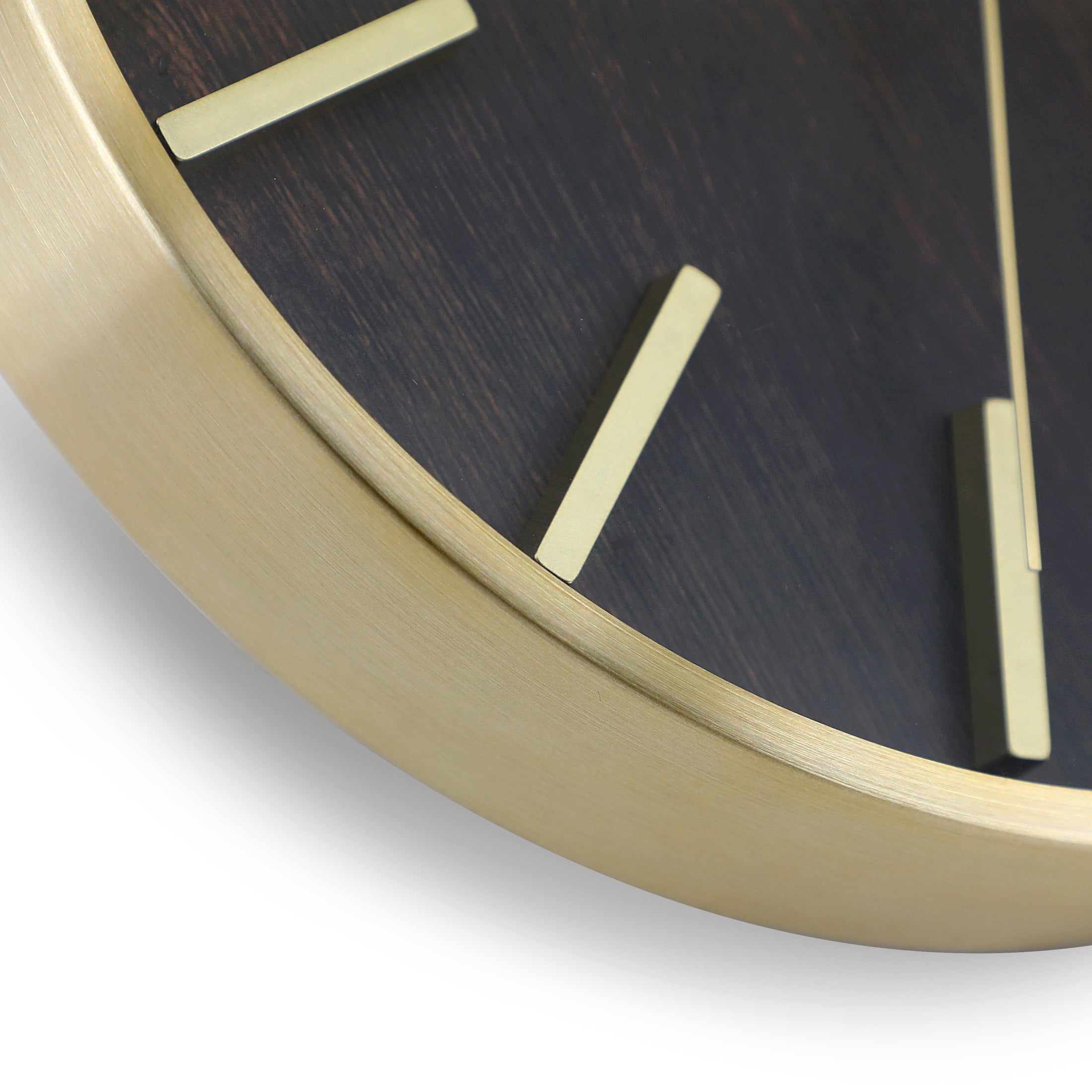 Crosley Analog 10" Gold Metal Quartz Accurate Wall Clock with Raised Hour Marks