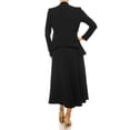 thumbnail image 4 of Women's Solid 2-Piece Blazer and Long Skirt Set ? Elegant and Professional, 4 of 8