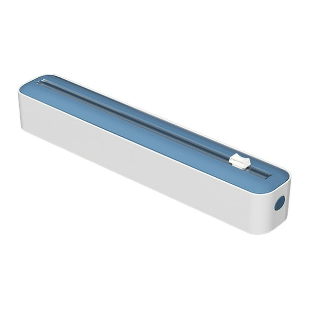 Yhmxh Caja organizadora de almacenamiento de pared magnética para el hogar, cortador de film transparente, papel de aluminio para hornear, cuchillo deslizante de dos vías, estante organizador