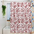 thumbnail image 3 of Red Boho Flower Waterproof Shower Curtain, Extra Large 72"x96" Washable Polyester Fabric Shower Curtains for Bathroom, Vintage Paisley Farmhouse Pattern Decorative Bathtub Curtain Sets with Hooks, 3 of 9