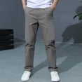 thumbnail image 2 of Boys Dress Pants Kids Elastic Waist Straight Leg Uniform Pants Casual Trousers Pockets Teen Slim Fit Fashion Formal Clothes, 2 of 6