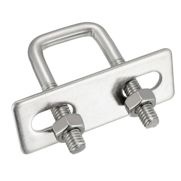 Unique Bargains Square U-Bolts M6 20mm Inner Width 304 Stainless Steel w Nuts Frame Straps